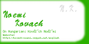 noemi kovach business card